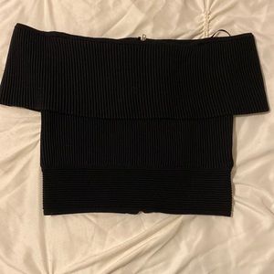 Gianni bini knit over shoulder top
